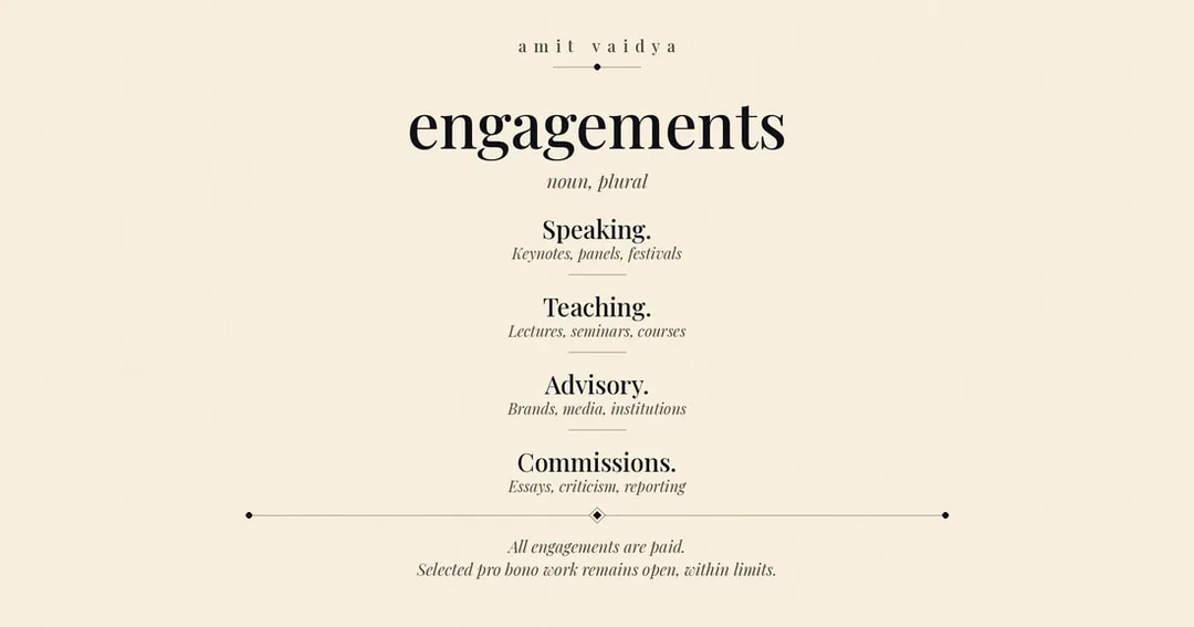 Live4TodayAmit Speaking & Engagements Banner with Speaking, Teaching, Advisory and Commissions