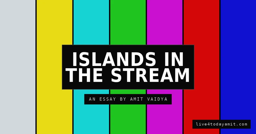 Illustration featuring television emergency signal colors by Amit Vaidya