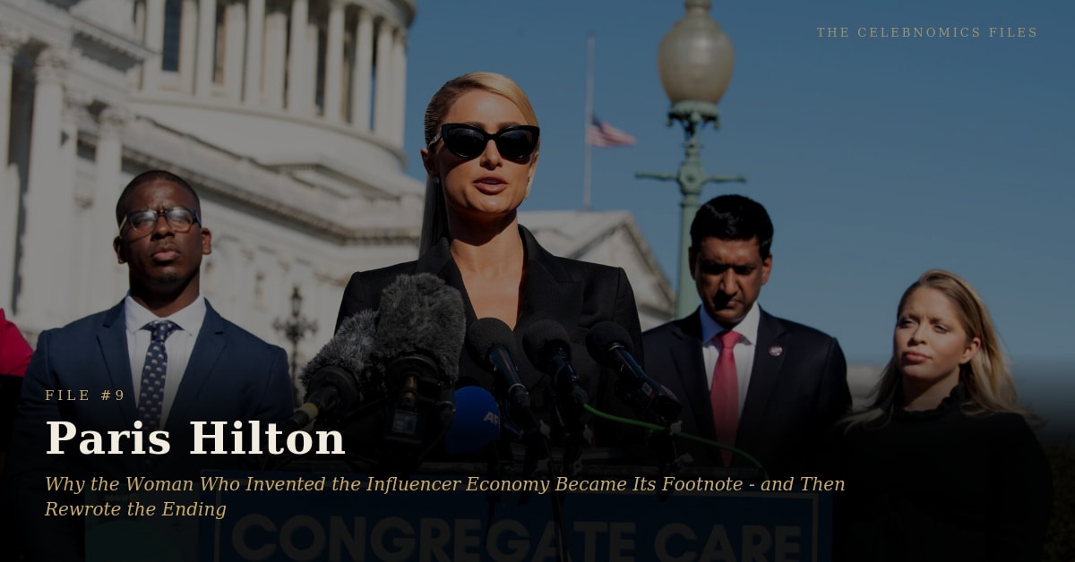 Paris Hilton talks about congregate care outside the US Capitol